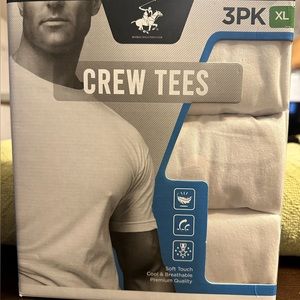 Beverly Hills Polo Club 3 pack XL white crew neck tshirts